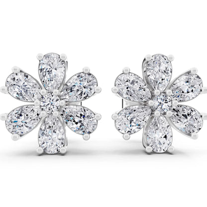 Lab Grown Diamond Drop Earrings, front view