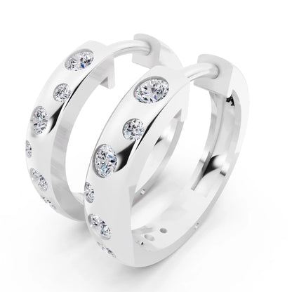 Lab Grown Diamond Climber Hoop Earrings, campaign image