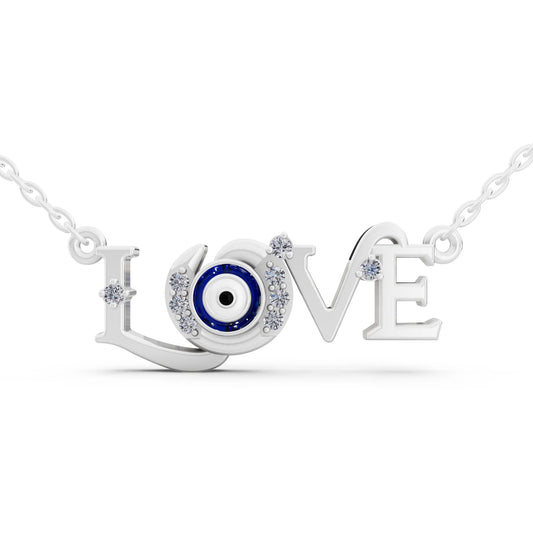 Love Evil Eye Lab Grown Diamond Pendant