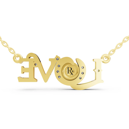 Yellow Gold Love Evil Eye Lab Grown Diamond Pendant, view 4