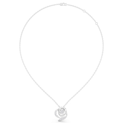 Spiral Pave Lab Grown Diamond Pendant, view 6