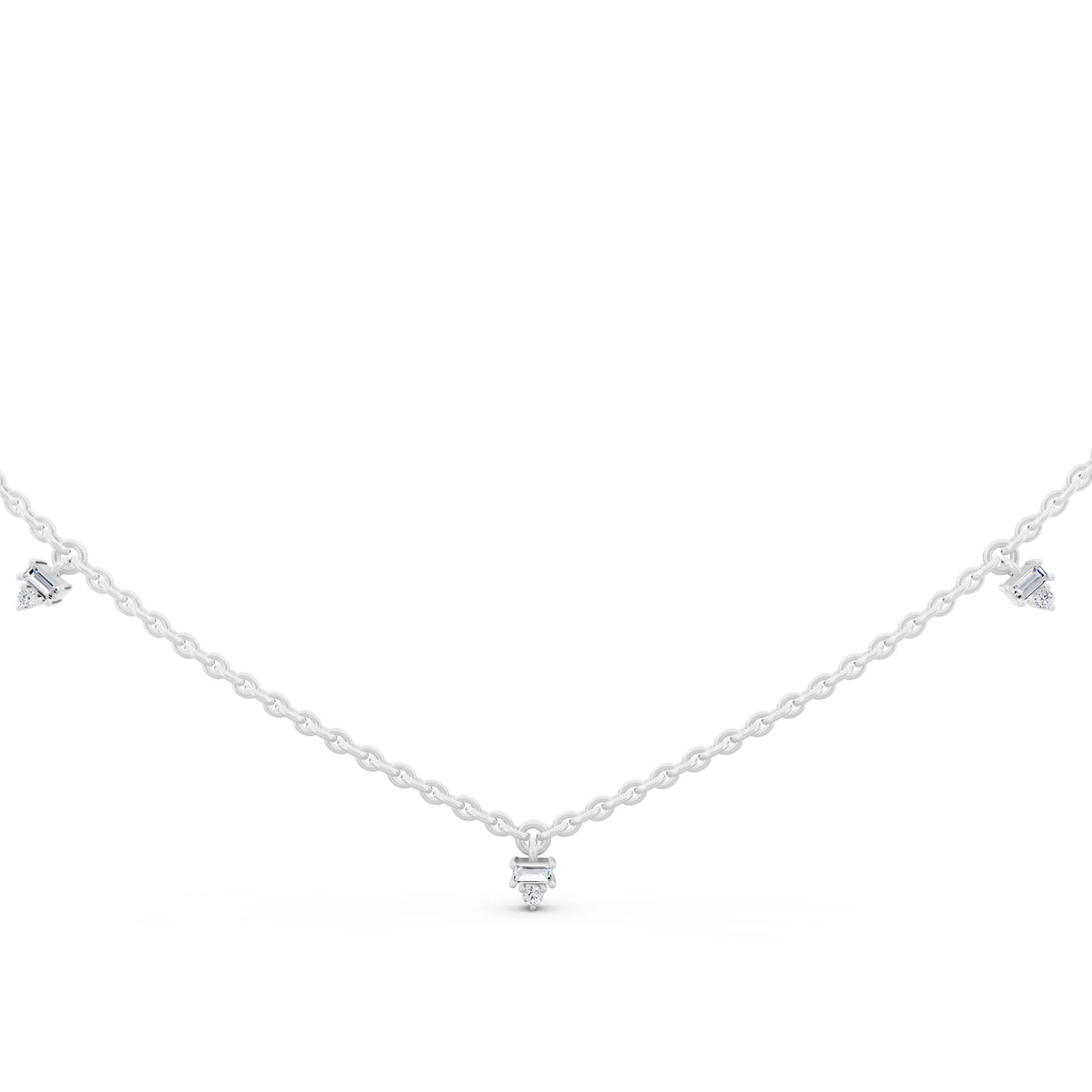 Five Station Lab Grown Diamond Necklace