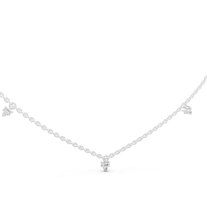 Five Station Lab Grown Diamond Necklace, view 5