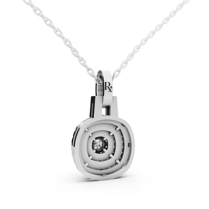 Cushion Lab Grown Diamond Double Halo Pendant, view 4