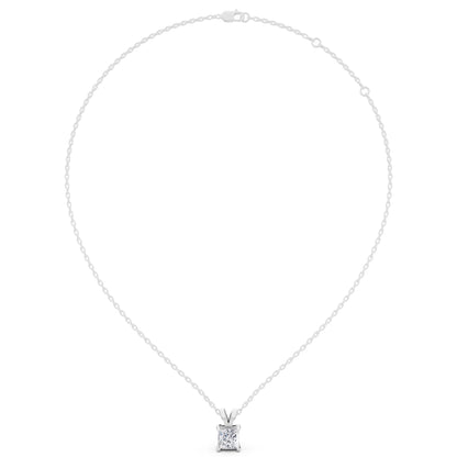 Princess Lab Grown Diamond V Bail Pendant, view 4