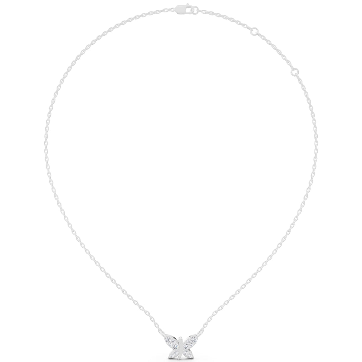 Butterfly Wing Lab Grown Diamond Pendant, view 5