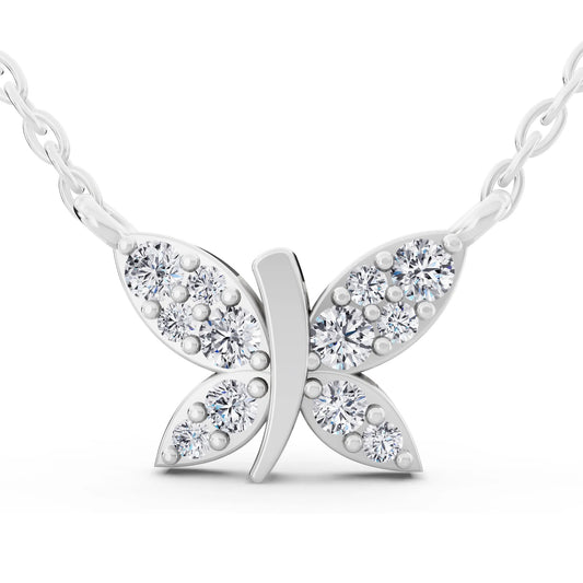 Butterfly Wing Lab Grown Diamond Pendant