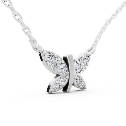 Butterfly Wing Lab Grown Diamond Pendant, view 3
