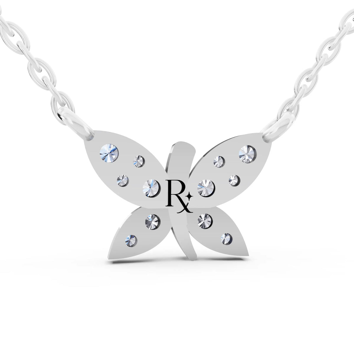 Butterfly Wing Lab Grown Diamond Pendant, view 4