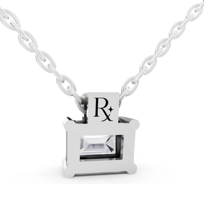 Emerald Lab Grown Diamond Accent Pendant, view 5