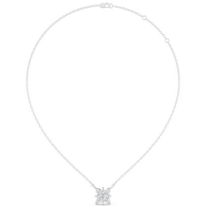 Floral Petal Lab Grown Diamond Pendant, view 6