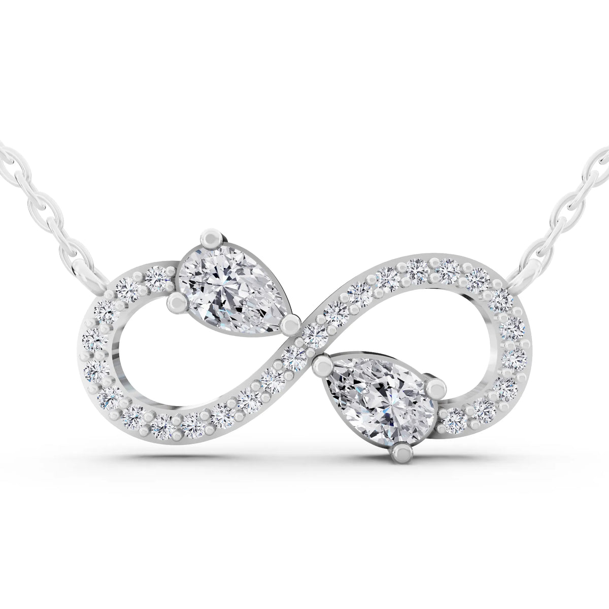 Infinity Pear Lab Grown Diamond Pendant