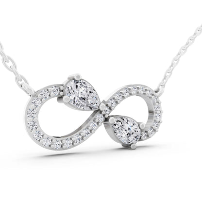 Infinity Pear Lab Grown Diamond Pendant, view 4
