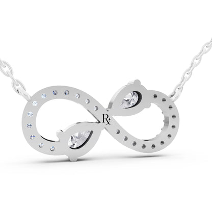 Infinity Pear Lab Grown Diamond Pendant, view 5