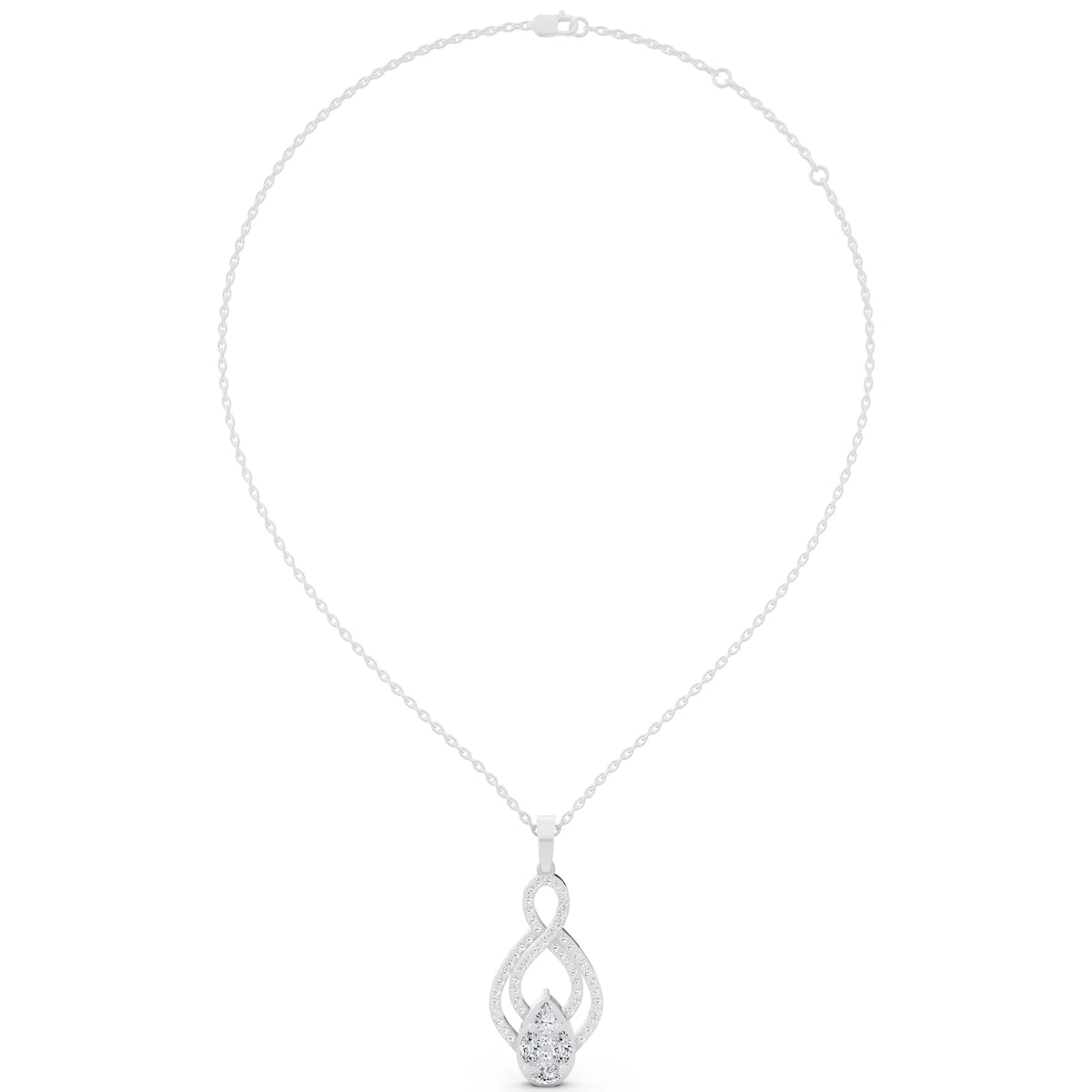 Infinity Marquise Pear Lab Grown Diamond Pendant, view 5