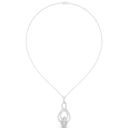Infinity Marquise Pear Lab Grown Diamond Pendant, view 5