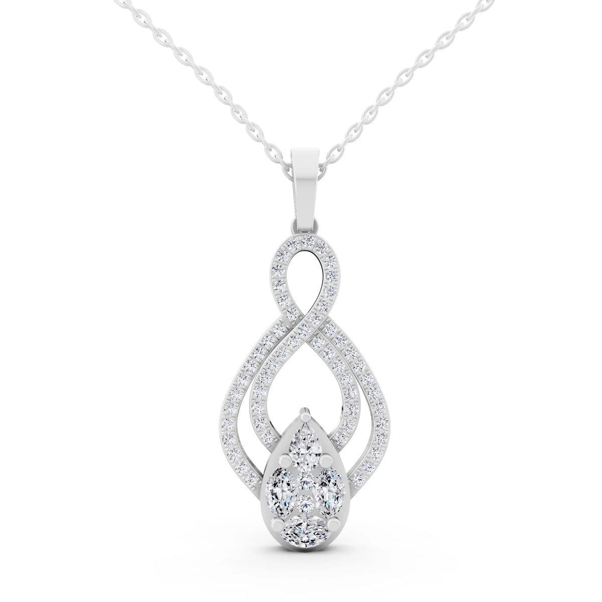 Infinity Marquise Pear Lab Grown Diamond Pendant