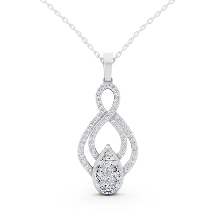 Infinity Marquise Pear Lab Grown Diamond Pendant