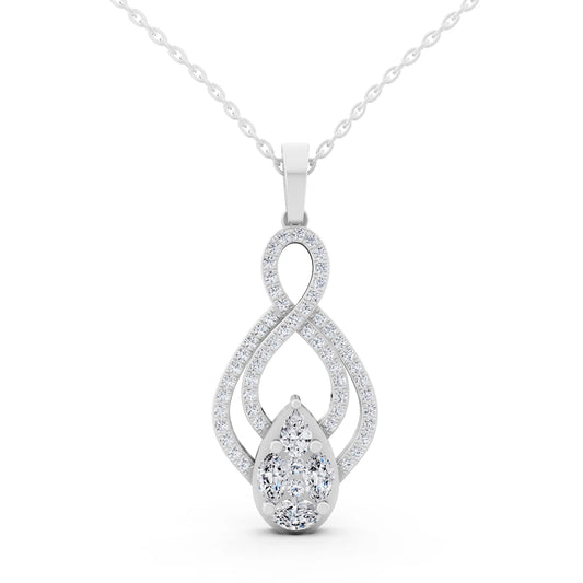 Infinity Marquise Pear Lab Grown Diamond Pendant