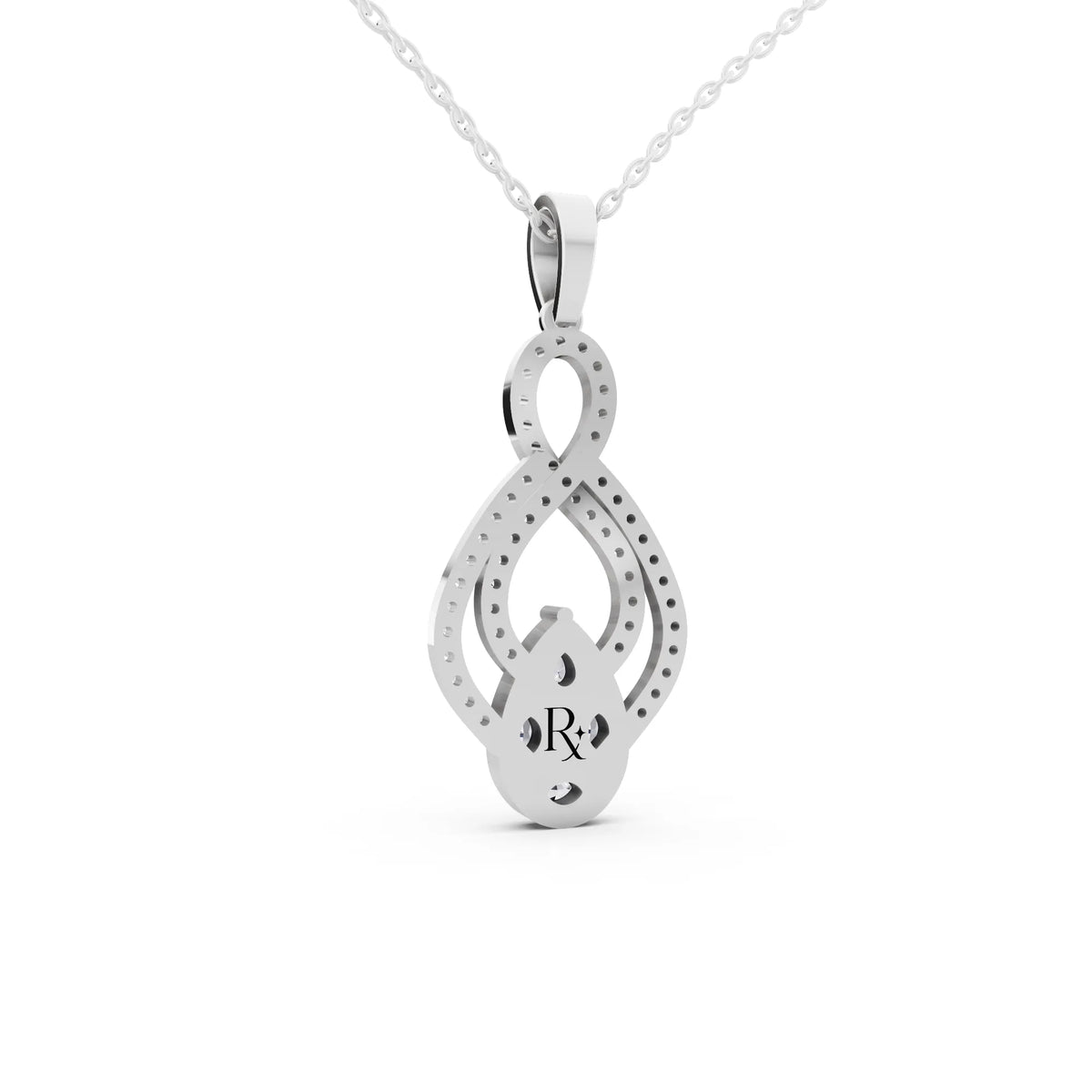 Infinity Marquise Pear Lab Grown Diamond Pendant, view 4