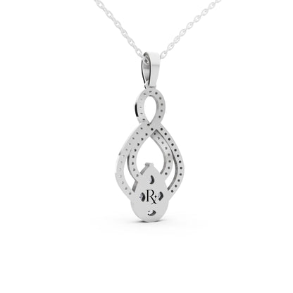 Infinity Marquise Pear Lab Grown Diamond Pendant, view 4