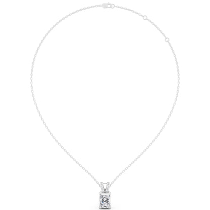 Radiant Lab Grown Diamond Split Bail Pendant, view 4