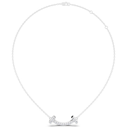 Curved Bar Lab Grown Diamond Pendant, view 6
