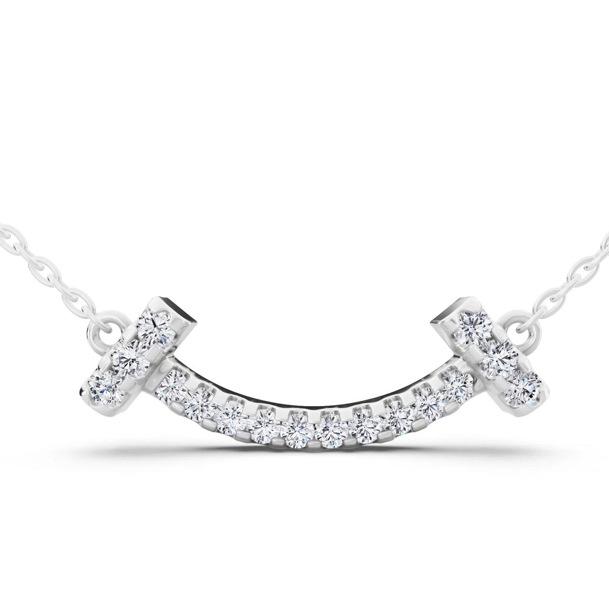 Curved Bar Lab Grown Diamond Pendant