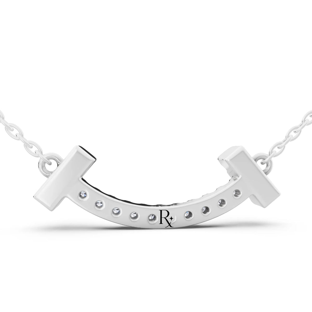 Curved Bar Lab Grown Diamond Pendant, view 5