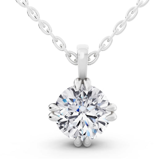 Timeless Round Lab Grown Diamond Solitaire Pendant