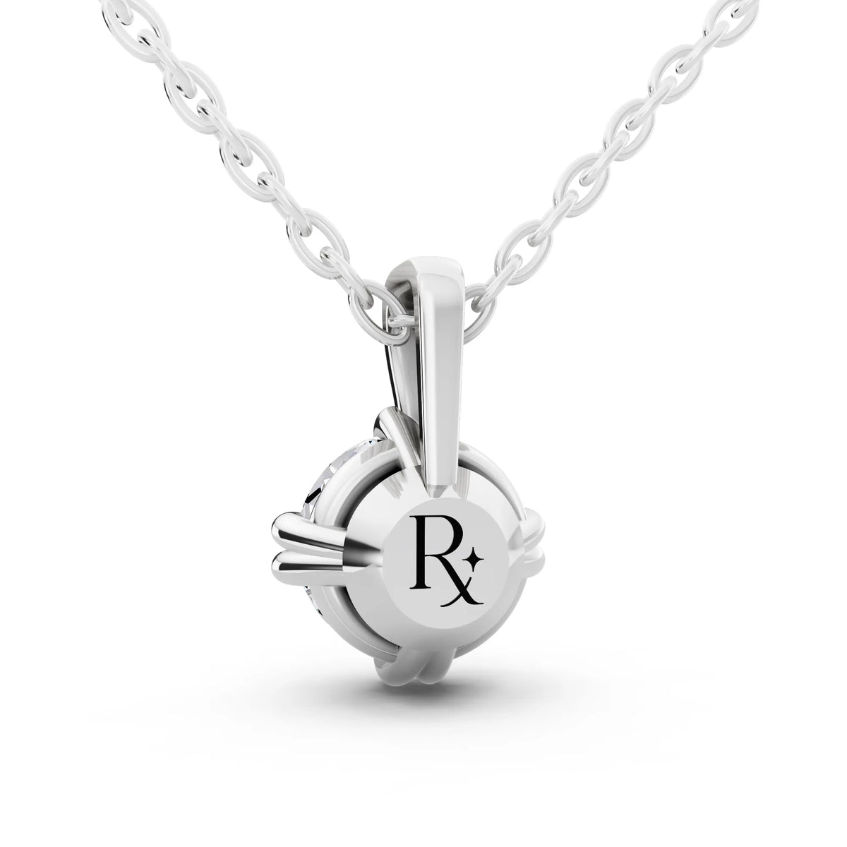 Timeless Round Lab Grown Diamond Solitaire Pendant, view 3