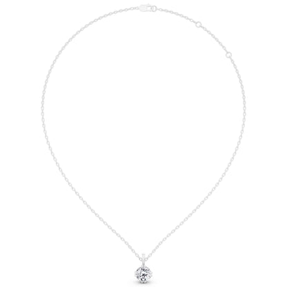 Classic Round Lab Grown Diamond Solitaire Pendant, view 5