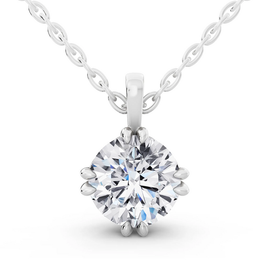Classic Round Lab Grown Diamond Solitaire Pendant