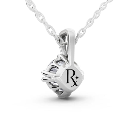 Classic Round Lab Grown Diamond Solitaire Pendant, view 4