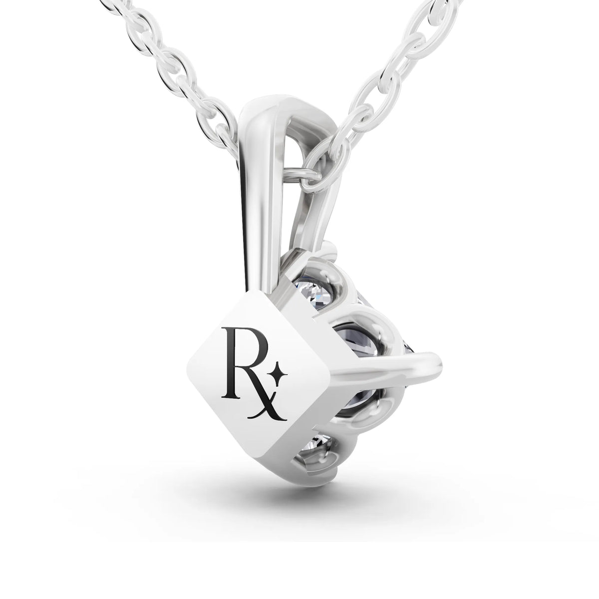 Classic Princess Lab Grown Diamond Pendant, view 3