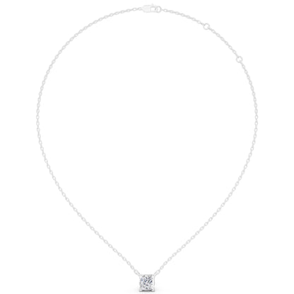 Princess Lab Grown Diamond Corner Prong Pendant, view 6