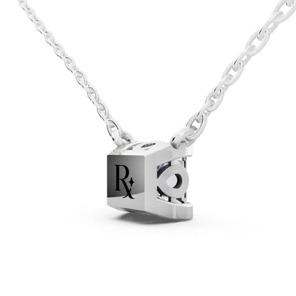 Princess Lab Grown Diamond Corner Prong Pendant, view 5