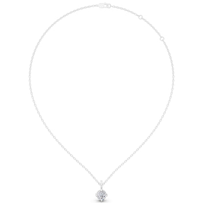Cushion Lab Grown Diamond Decorative Prong Pendant, view 5