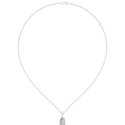 Pear Lab Grown Diamond Minimal Prong Pendant, view 4