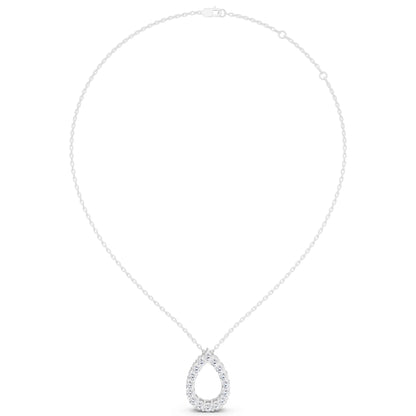 Open Pear Teardrop Lab Grown Diamond Pendant, view 6