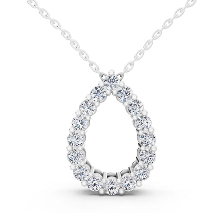 Open Pear Teardrop Lab Grown Diamond Pendant