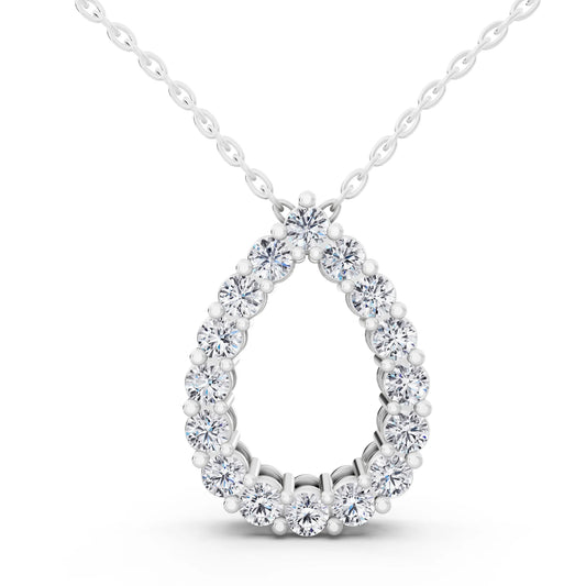 Open Pear Teardrop Lab Grown Diamond Pendant