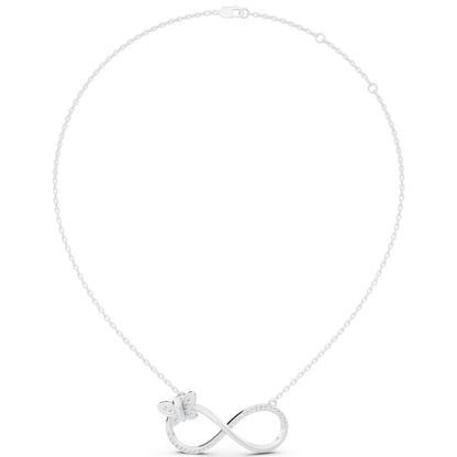 Infinity Butterfly Lab Grown Diamond Pendant, view 6