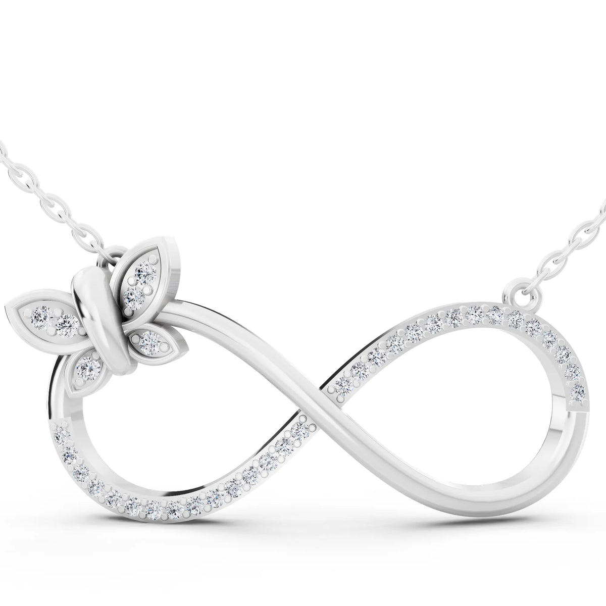 Infinity Butterfly Lab Grown Diamond Pendant