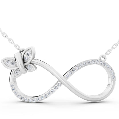 Infinity Butterfly Lab Grown Diamond Pendant