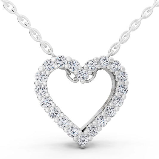 Open Heart Lab Grown Diamond Pendant