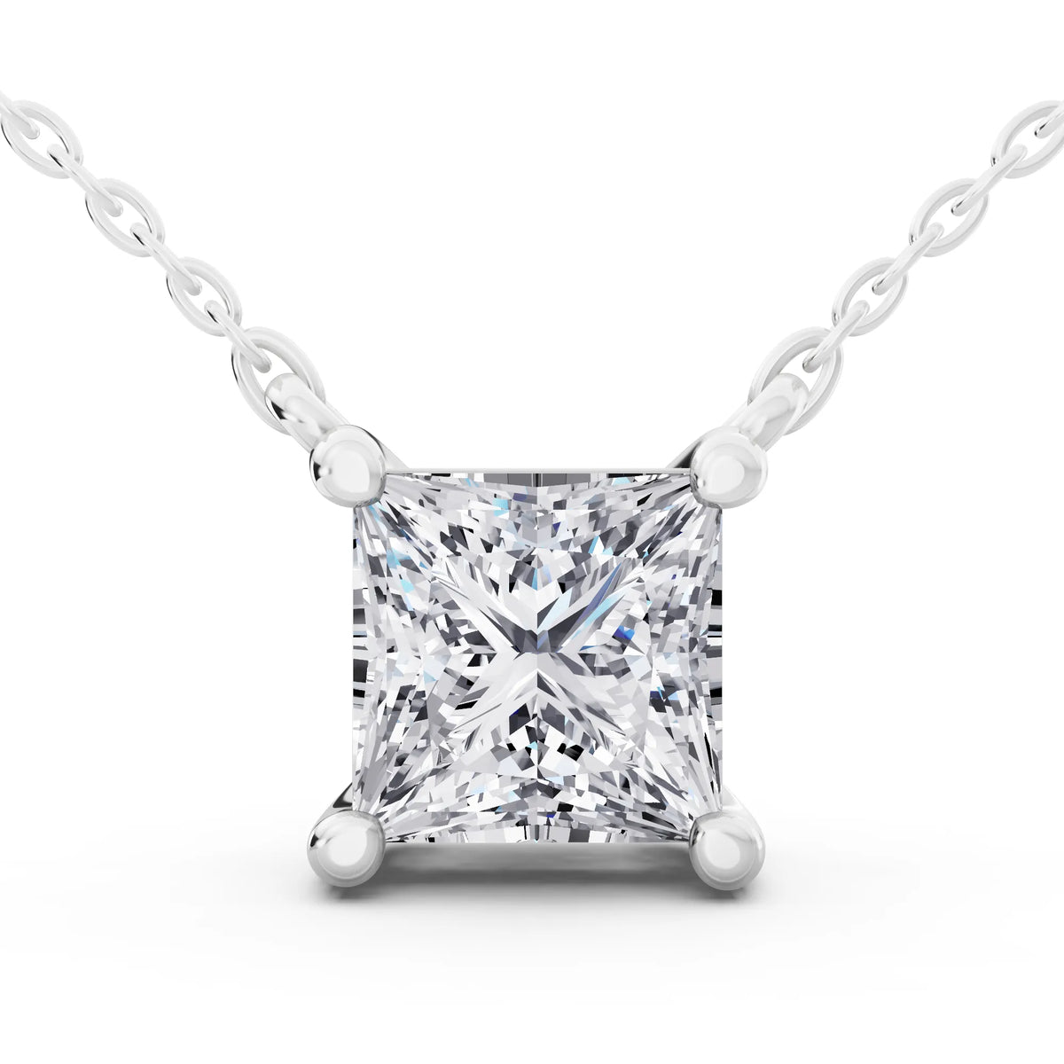Minimalist Princess Lab Grown Diamond Pendant