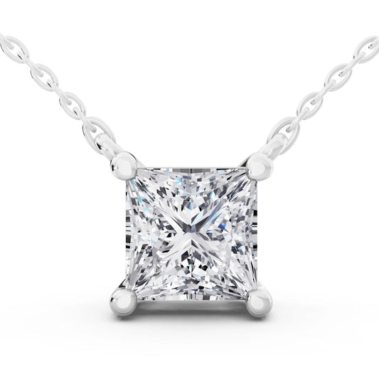 Minimalist Princess Lab Grown Diamond Pendant