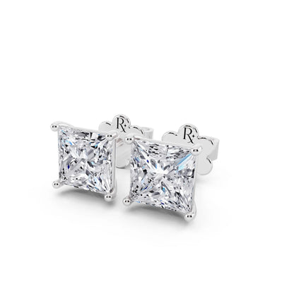 Martini Princess Lab Grown Diamond Stud Earrings, close-up