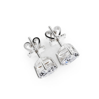 Tiger-prong Marquise Lab Grown Diamond Stud Earrings, top view